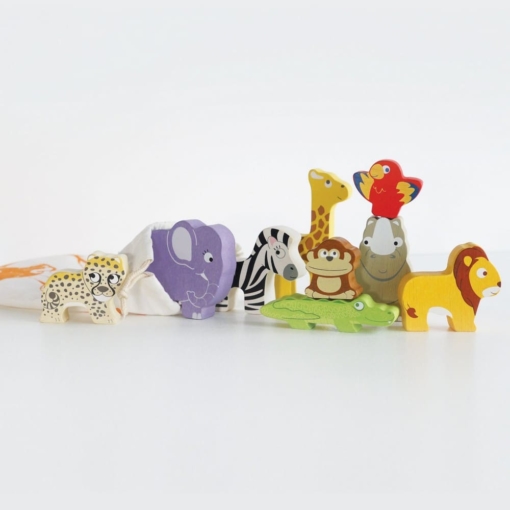 Le Toy Van Petilou Africa Stacking Tower and Bag - Image 3