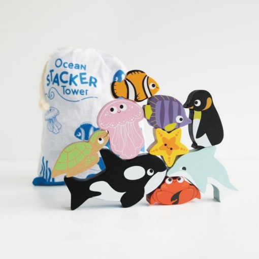 Le Toy Van® Petilou Ocean Stacking Animals - Image 2