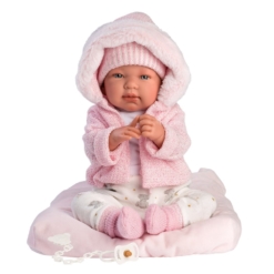 Llorens Baby Doll Tina with Pink Cushion