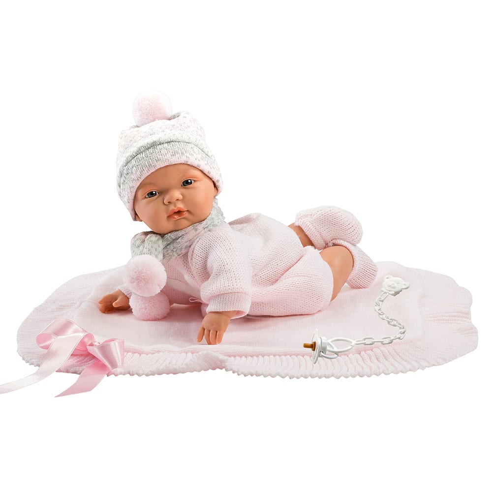 LlorensĀ® Crying Baby Doll Charlotte with Blanket 38cm - Image 2