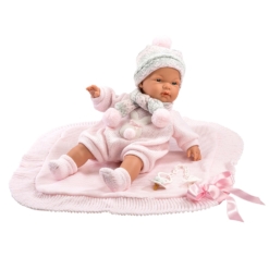 Llorens Crying Baby Doll Charlotte with Blanket 38cm