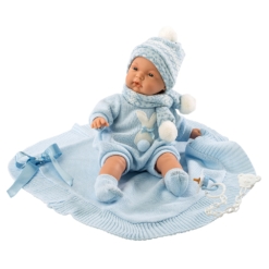 Llorens Crying Baby Doll Joel with Blanket 38cm