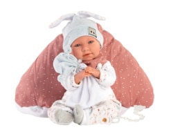 Llorens Crying Baby Doll Kate with Mushroom Cushion 42cm