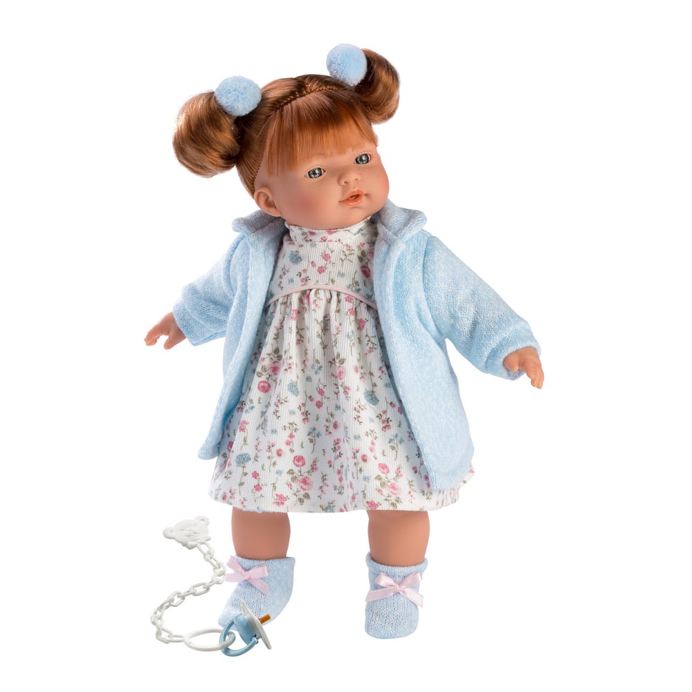 crying baby doll with dummy