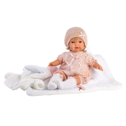 Llorens Crying Baby Doll Lola with Blanket