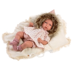 Llorens Crying Baby Doll Mimi with Cushion and Blanket 42cm