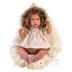Llorens® Crying Baby Doll Mimi with Cushion and Blanket 42cm - Image 2