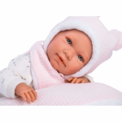 Llorens Crying Baby Doll Mimi with Pillow 42cm