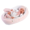 Llorens Crying Baby Doll Mimi with Soft Crib 42cm