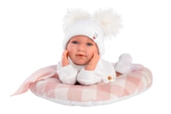 Llorens Crying Baby Doll Olivia with Cushion 42cm