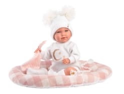 Llorens Crying Baby Doll Olivia with Cushion 42cm
