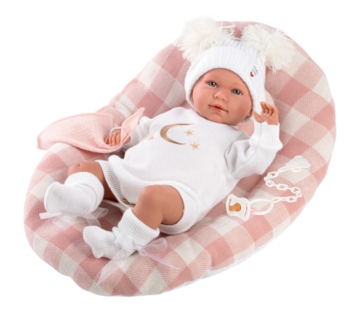 Llorens Crying Baby Doll Olivia with Cushion 42cm