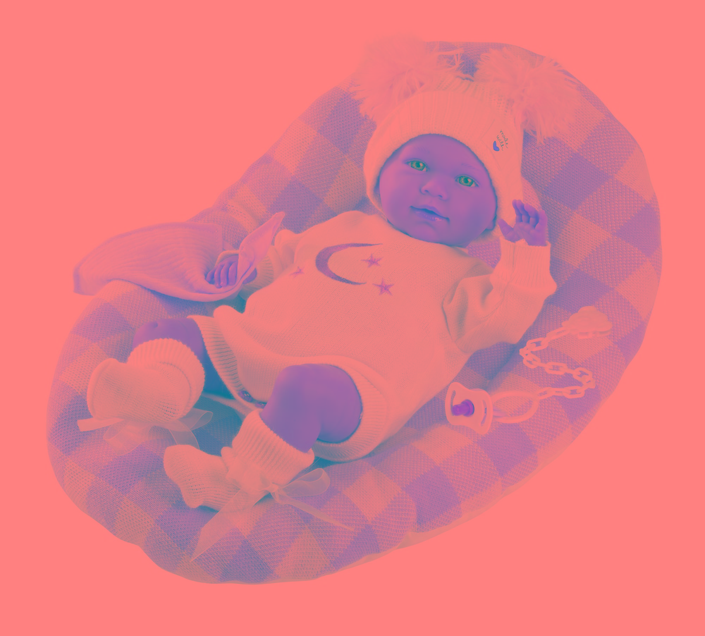 Llorens Crying Baby Doll Olivia with Cushion