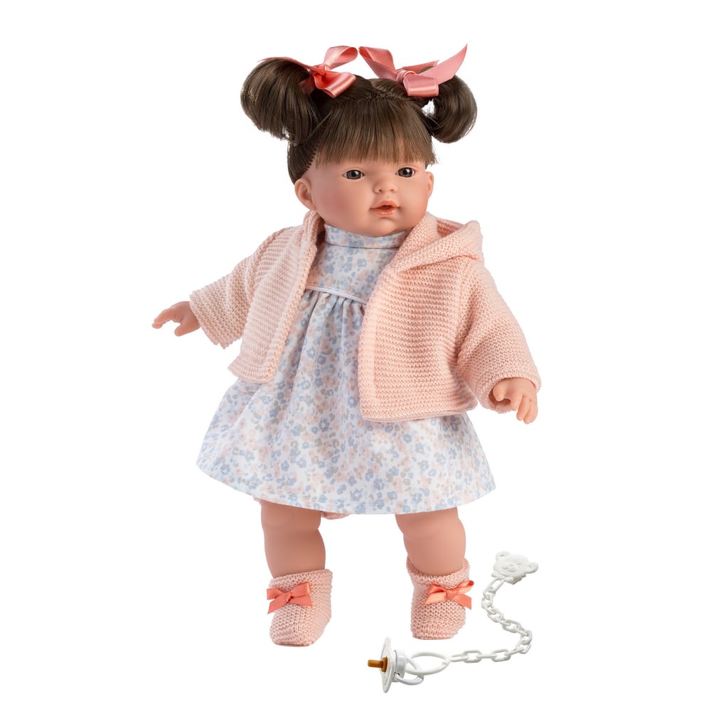 crying baby doll with dummy