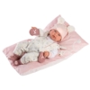 Llorens Crying Baby Doll Tina with Cushion 44cm