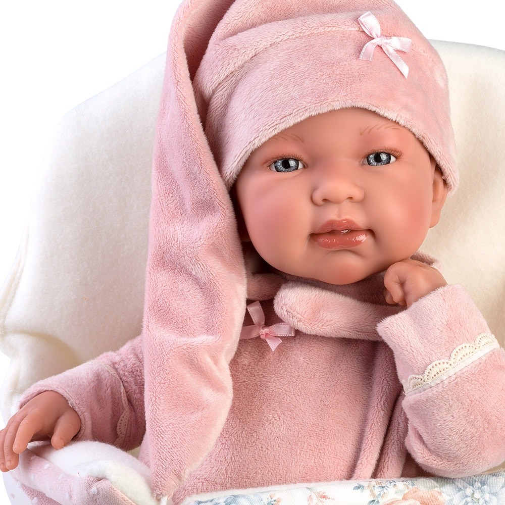 Llorens Crying Baby Doll Tina with Sleeping Bag 44cm