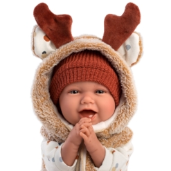 Llorens® Laughing Baby Doll Mimi Smiles Reindeer 42cm - Image 2