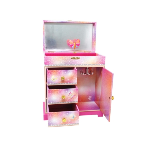 Pink Poppy Butterfly Skies Music Box Large - Image 2