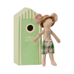 Maileg Beach Mouse Dad in Cabin