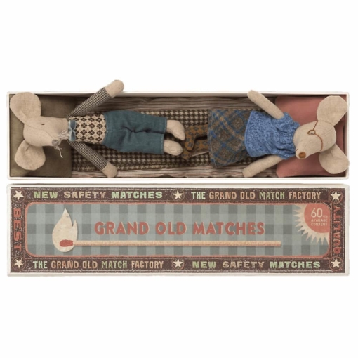 Maileg Grandma and Grandpa Mice in Matchbox