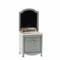 Maileg Miniature Sink Dresser and Mirror Mint