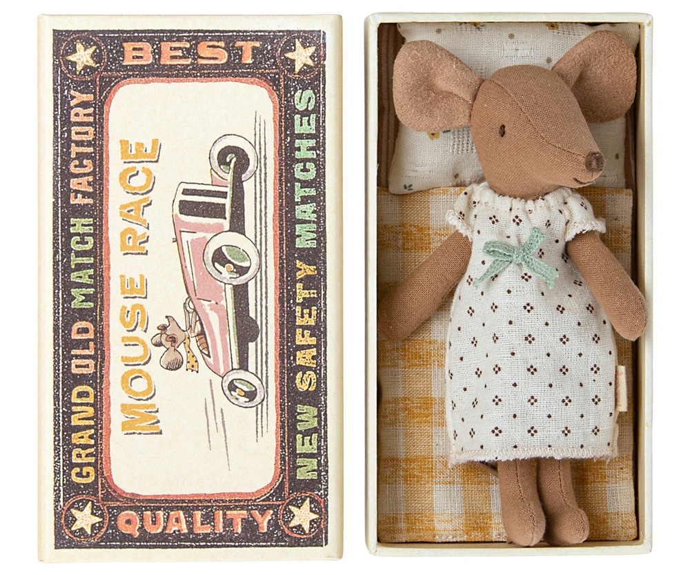 Maileg Mouse Big Sister Brown in Box