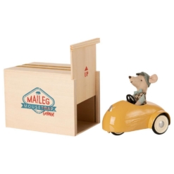 Maileg Mouse Car and Garage Yellow