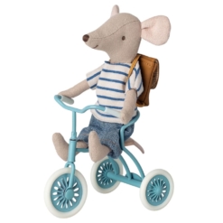 Maileg Mouse Tricycle Big Brother with Bag