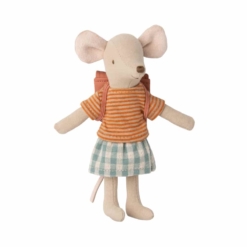 Maileg Mouse Tricycle Big Sister with Rose Bag