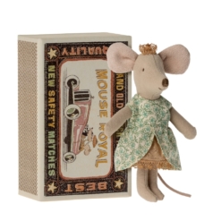 Maileg Princess Mouse Little Sister in Matchbox