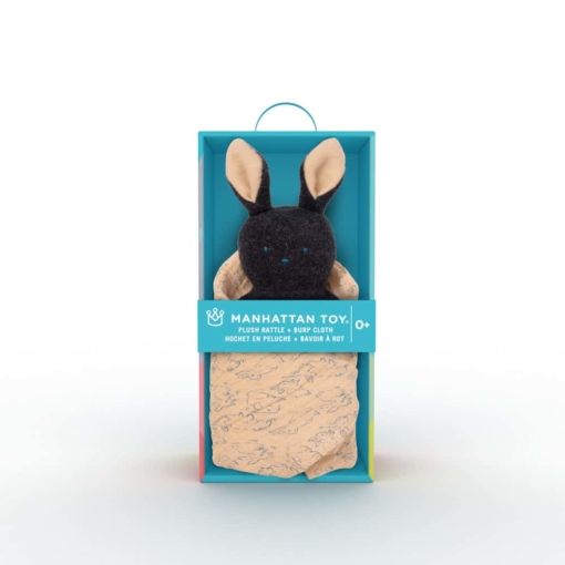 Manhattan Toy Co Bunny Burp Cloth and Rattle Plush