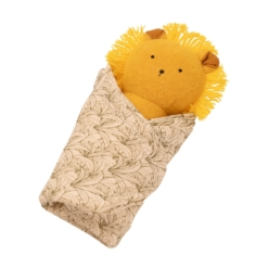 Manhattan Toy Co Lion Burp Cloth and Rattle Plush