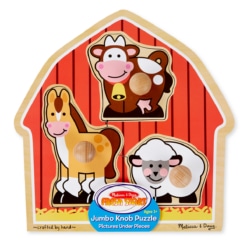 Melissa & Doug Jumbo Knob Puzzle Barn Animals