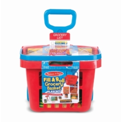 Melissa and Doug Fill & Roll Grocery Basket Play Set