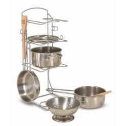 Melissa and Doug Stainless Steel Pots & Pans Set