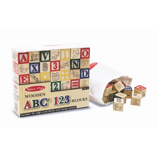 Melissa and Doug Wooden ABC 123 Blocks