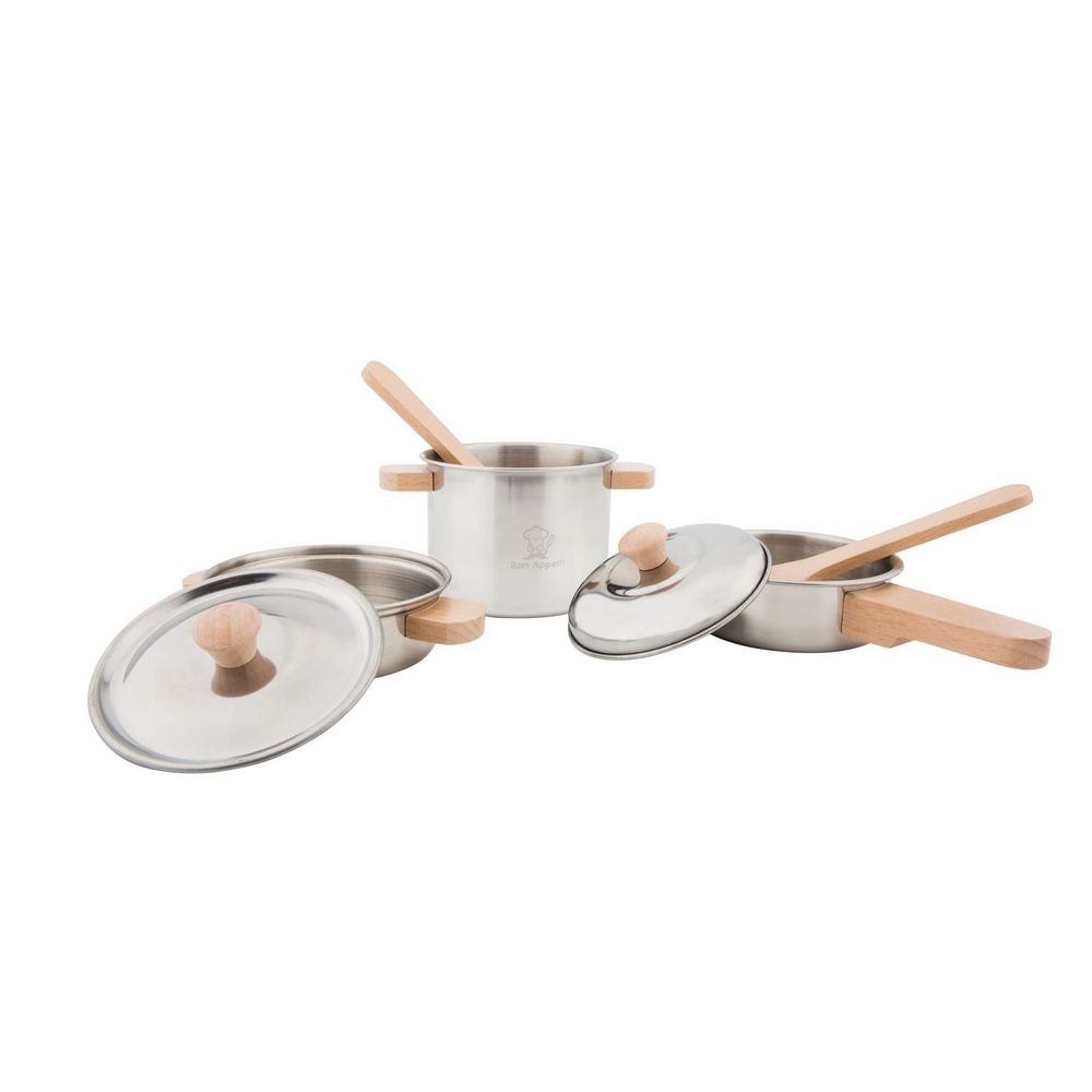 New Classic Toys Metal Kitchen Pan Set - Image 3