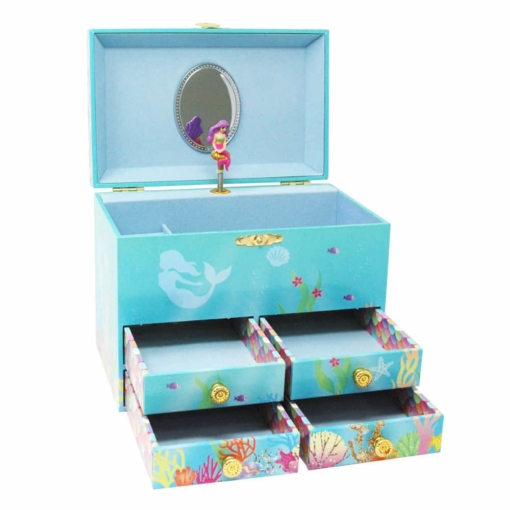 Pink Poppy Mermaid Musical Jewellery Box - Image 3