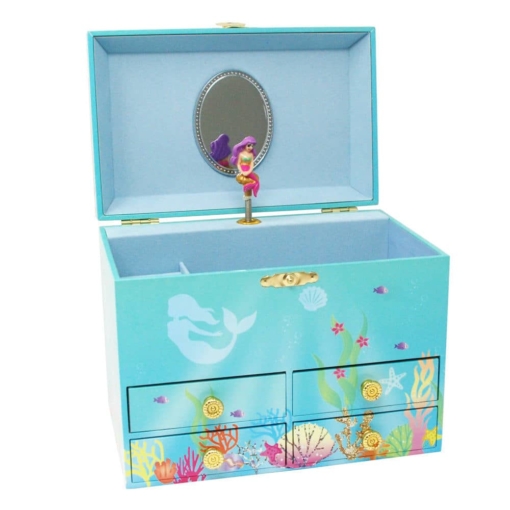 Pink Poppy Mermaid Musical Jewellery Box - Image 2