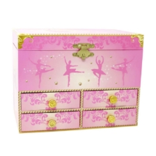 Pink Poppy Romantic Ballet Musical Jewellery Box