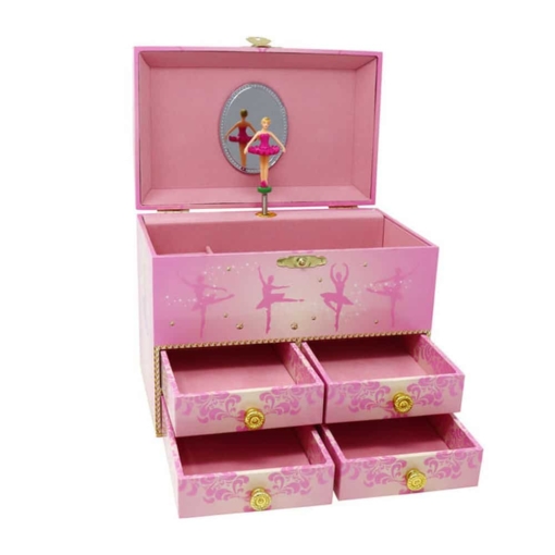 Pink Poppy Romantic Ballet Musical Jewellery Box - Image 4