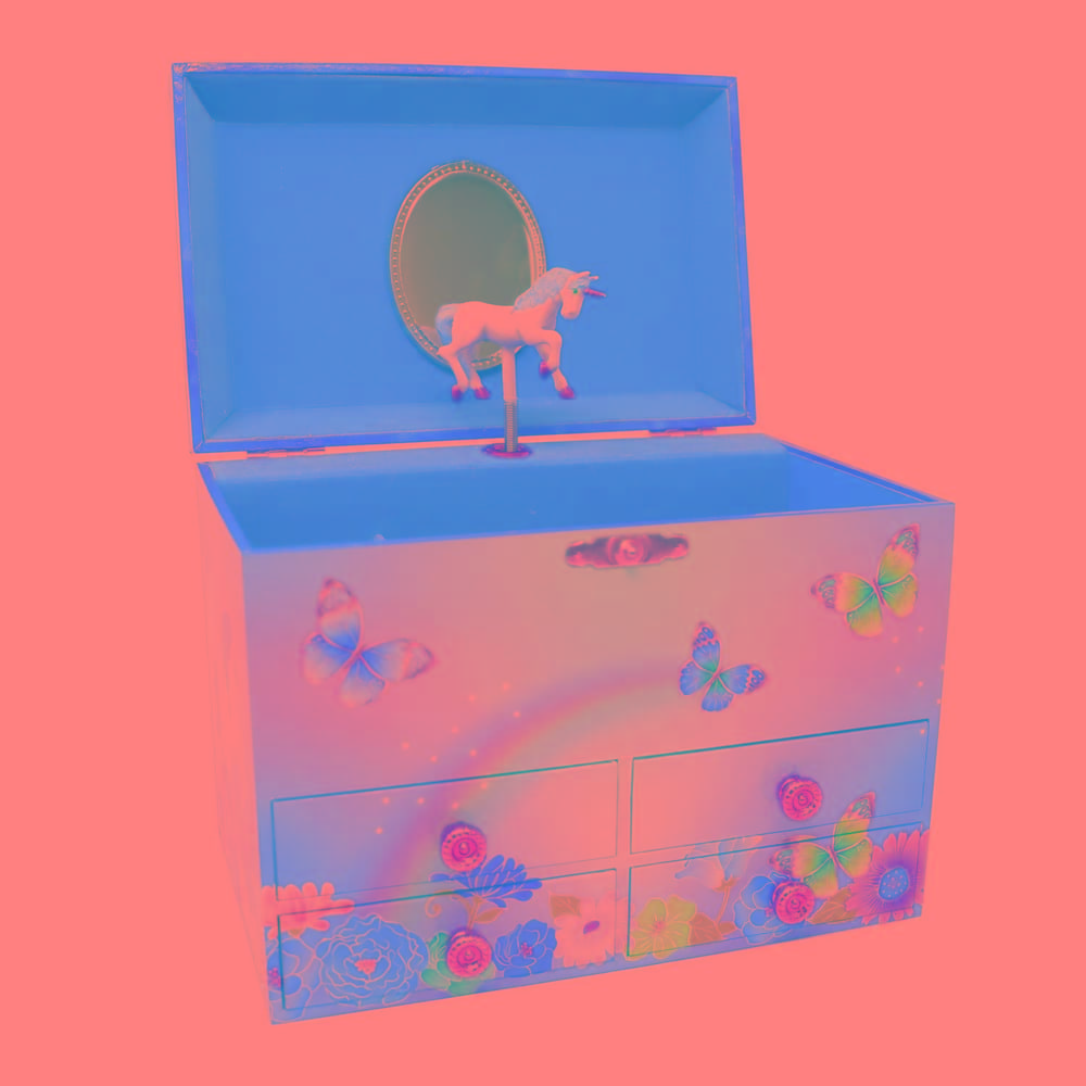 Musical jewellery box unicorn store
