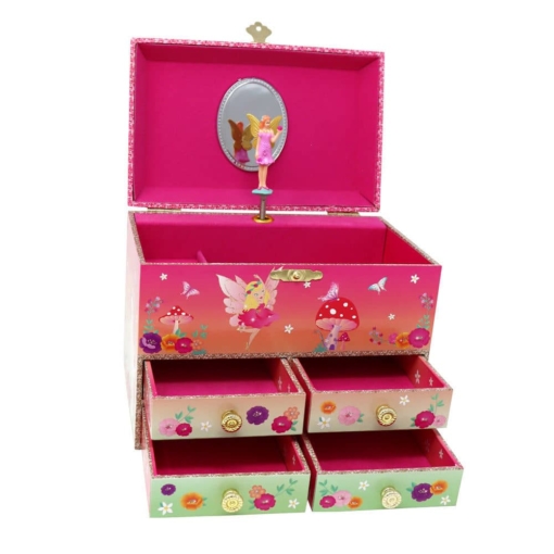 Pink Poppy Unicorn and The Pixie Fairy Musical Jewellery Box - Image 3