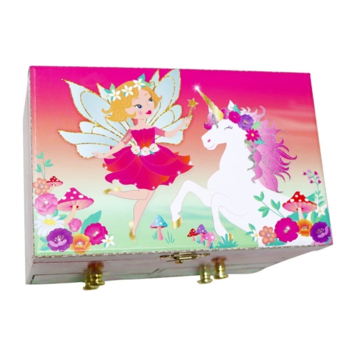 Pink Poppy Unicorn and The Pixie Fairy Musical Jewellery Box - Image 4