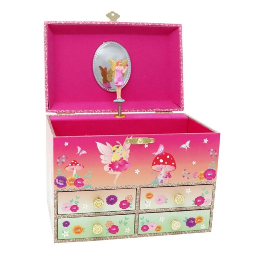Pink Poppy Unicorn and The Pixie Fairy Musical Jewellery Box - Image 2