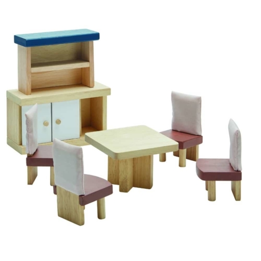 Plan Toys Dolls House Dining Room Furniture Orchard Collection