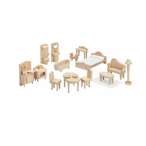 PlanToys® Victorian Wooden Dolls House Furniture Set - Image 2