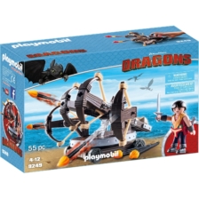 Playmobil How To Train Your Dragon Eret with 4 Shot Fire Ballista