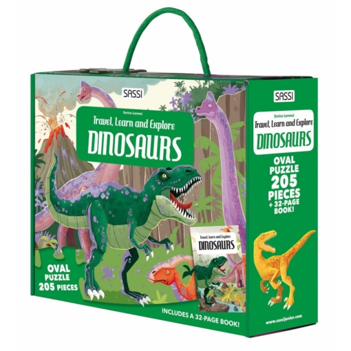 SASSI Dinosaurs Puzzle and Book Set