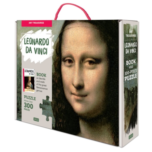 Sassi® Leonardo da Vinci Mona Lisa Puzzle and Book Set - Art Treasures - Image 3